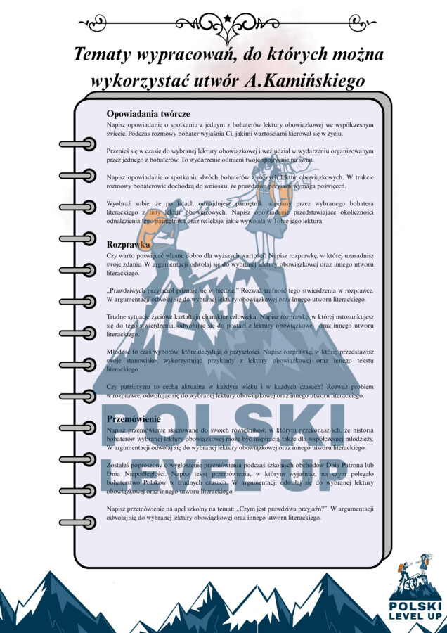 Kamienie na szaniec (ponad 20 stron)_Polski Lwevel Up