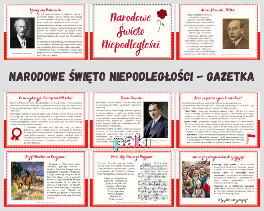 NARODOWE ŚWIĘTO NIEPODLEGŁOŚCI - 11 LISTOPADA / gazetka