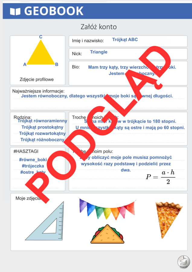 GeoBook - zakładamy profil figury na portalu społecznościowym