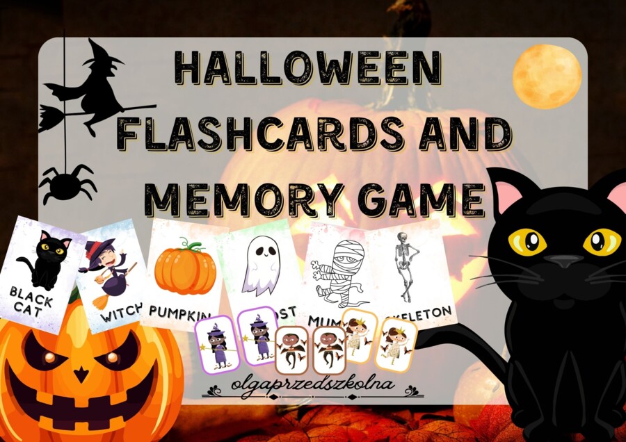 Halloween flashcards and memory game