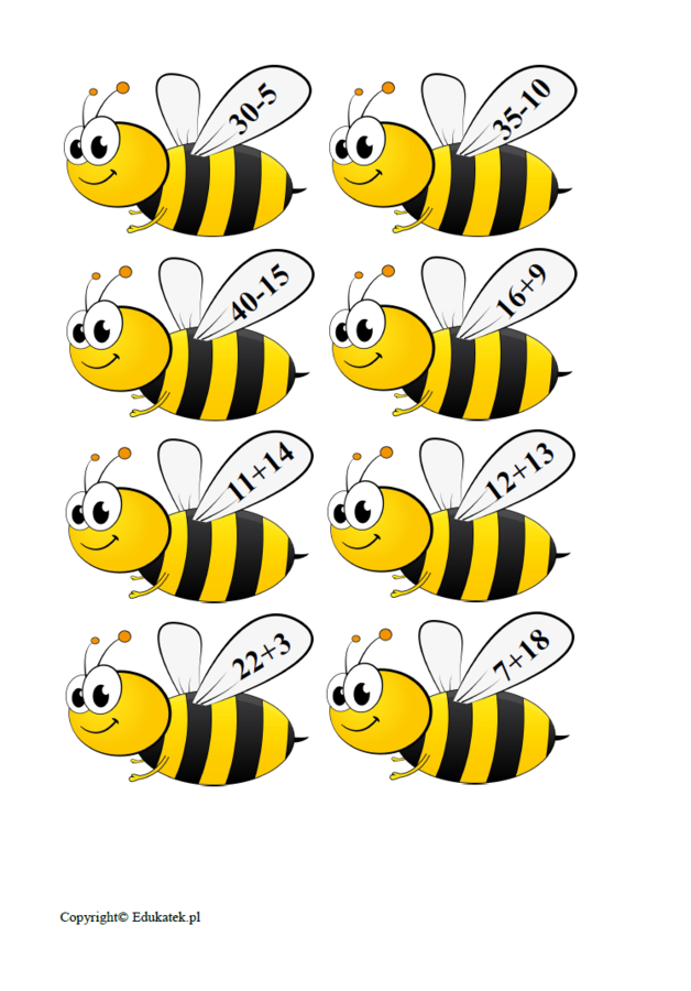 Matematyczne pszczoły – gra matematyczna