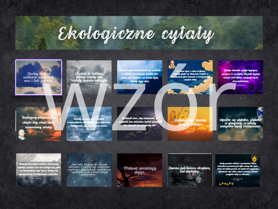 Ekologiczna gazetka - szkolne gazetki na Dzień Ziemi i nie tylko.. - ekologiczne cytaty i aforyzmy