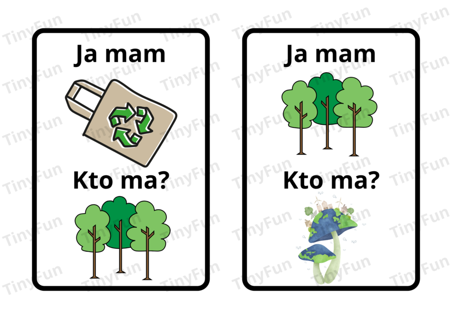 Ja mam, kto ma? Dzień Ziemi – gra edukacyjna dla dzieci | 30 kart do druku