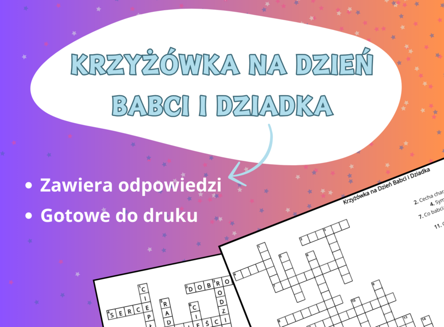 Krzyżówka na Dzień Babci i Dziadka – Niezapomniana zabawa! 💖👵👴