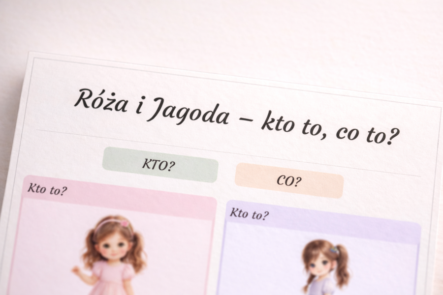 Karta obrazkowa: Róża i Jagoda – kto to, co to?