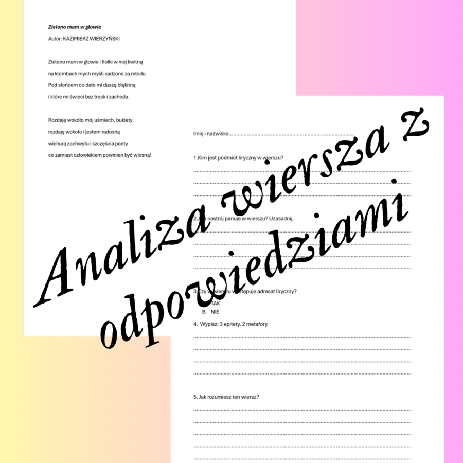 Analiza wiersza ćwiczenia