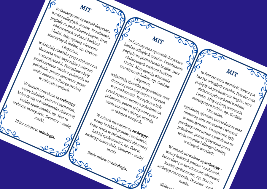 MIT – epika - mitologia – cechy – wklejka