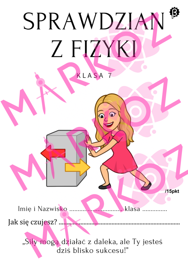 Sprawdzian - oddziaływania i siły