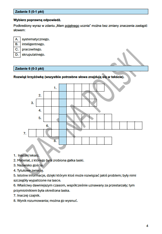 Arthur Conan Doyle „Pies Baskerville’ów” – test czytania ze zrozumieniem