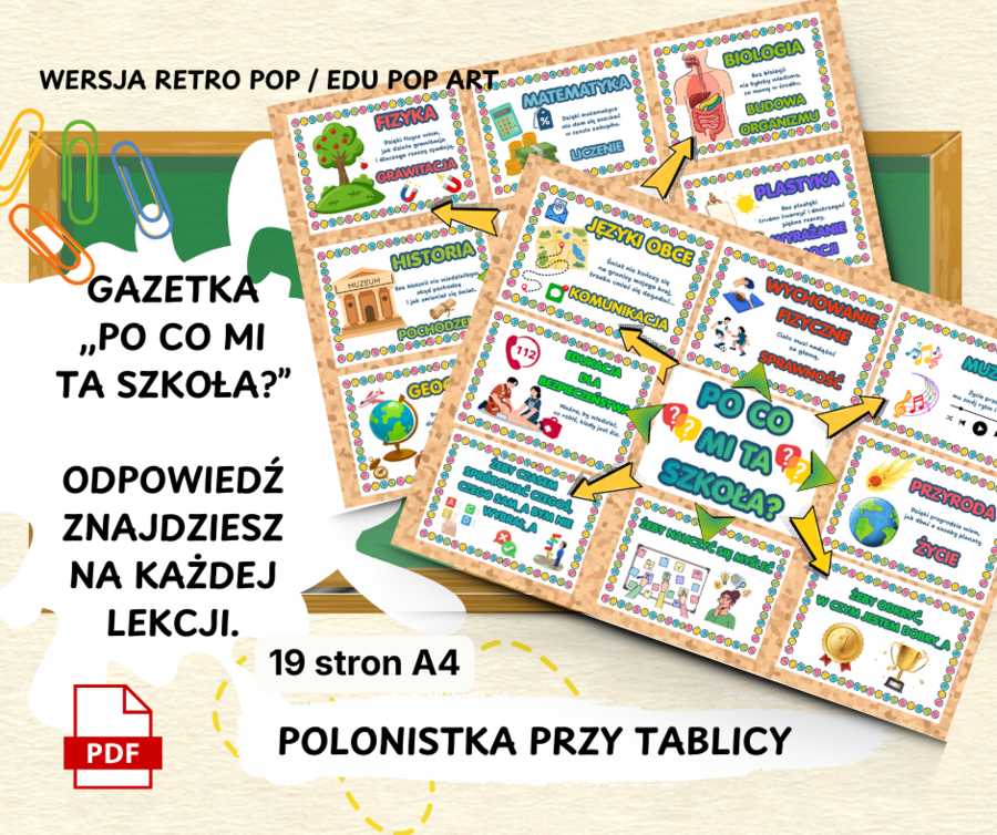 PO CO MI TA SZKOŁA?! EDU POP – szkolna gazetka 19 stron A4