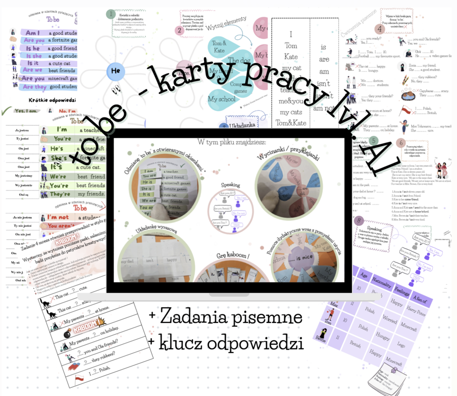 "TO BE" - karty pracy lvl A1