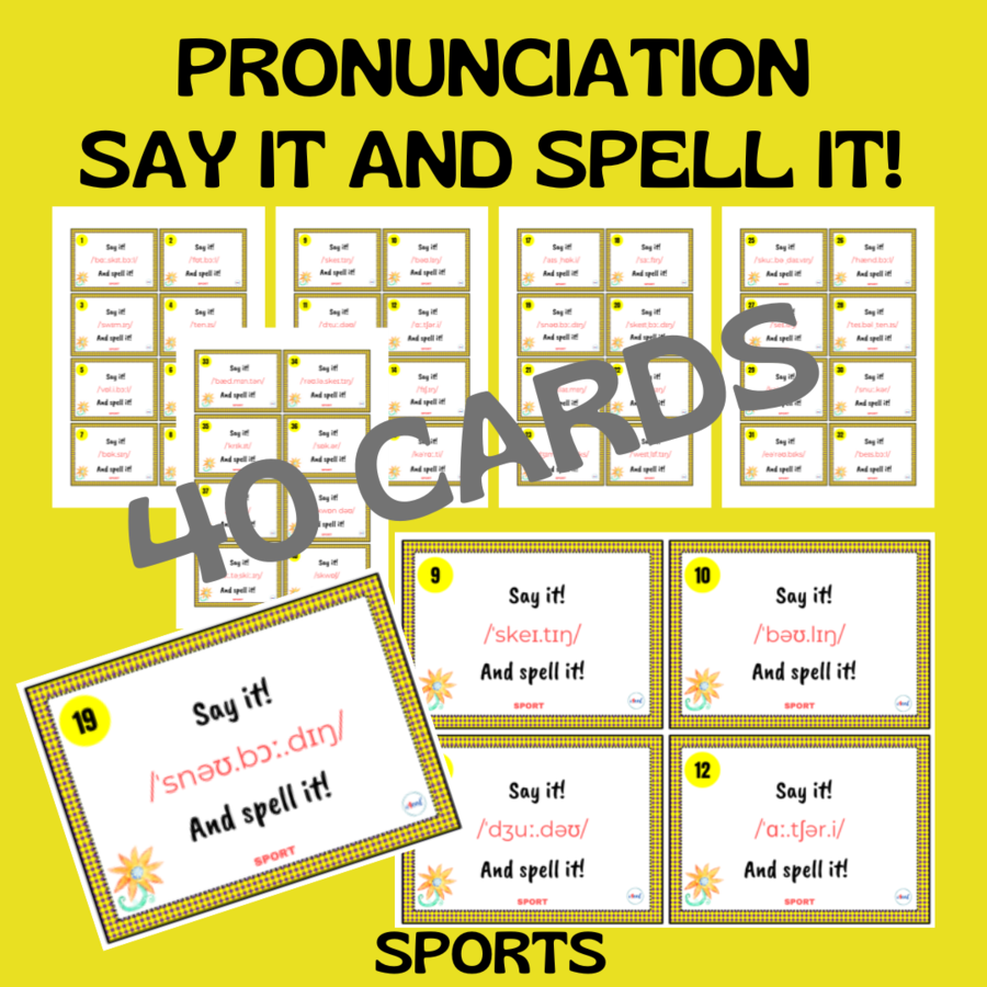 SPORTS PRONUNCIATION CARDS