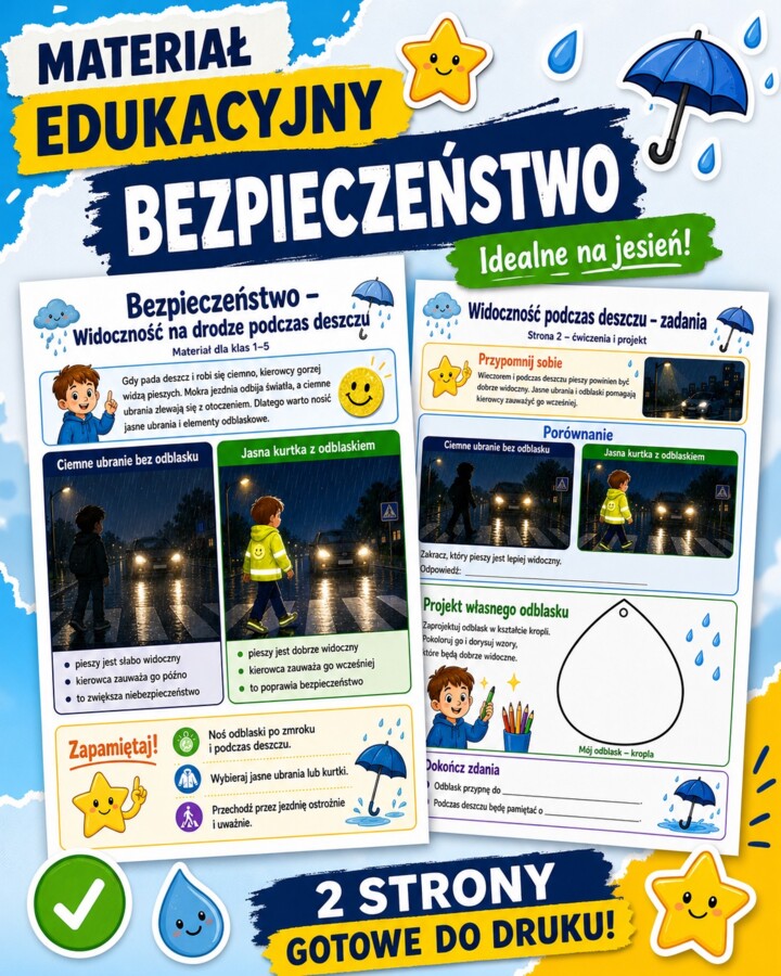 Widoczność na drodze podczas deszczu