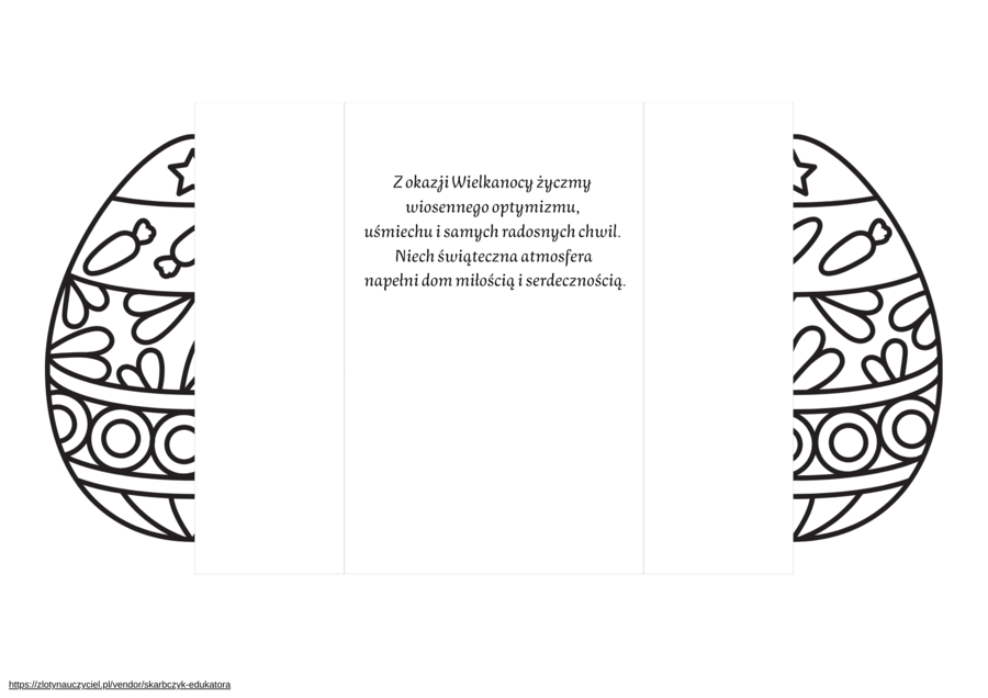 Szablony kartek wielkanocnych
