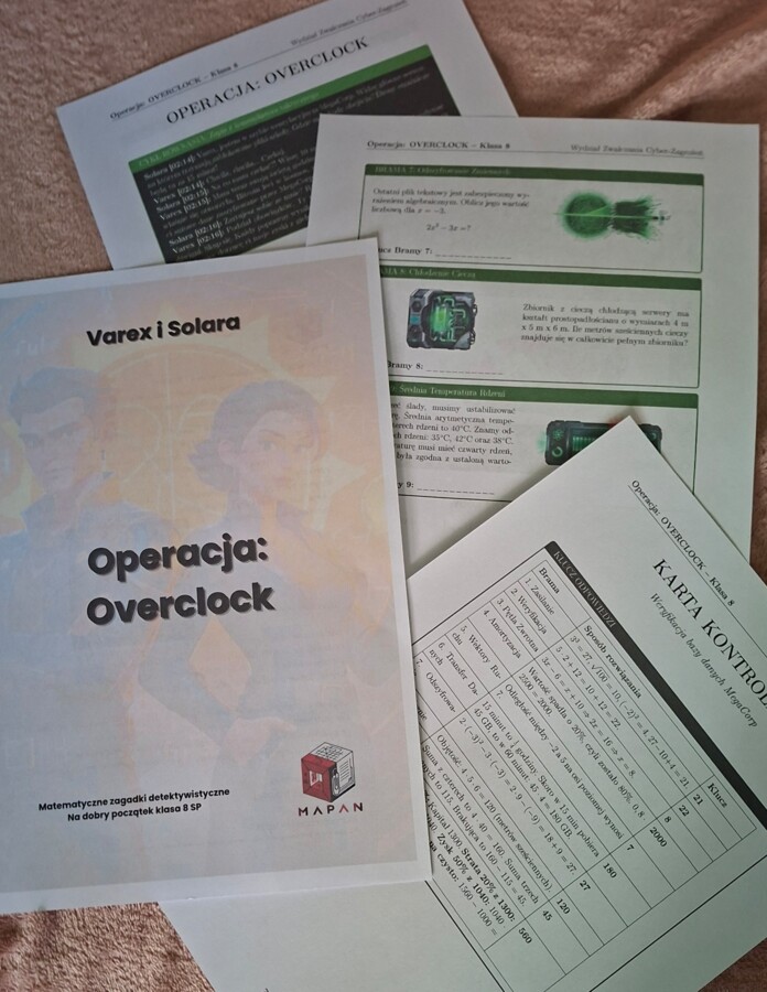 Matematyczny Escape Room (Klasa 8) – Operacja Overclock