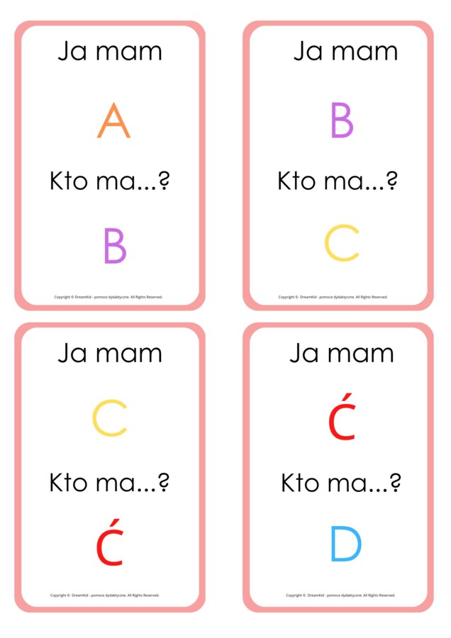 Ja mam, kto ma? - litery