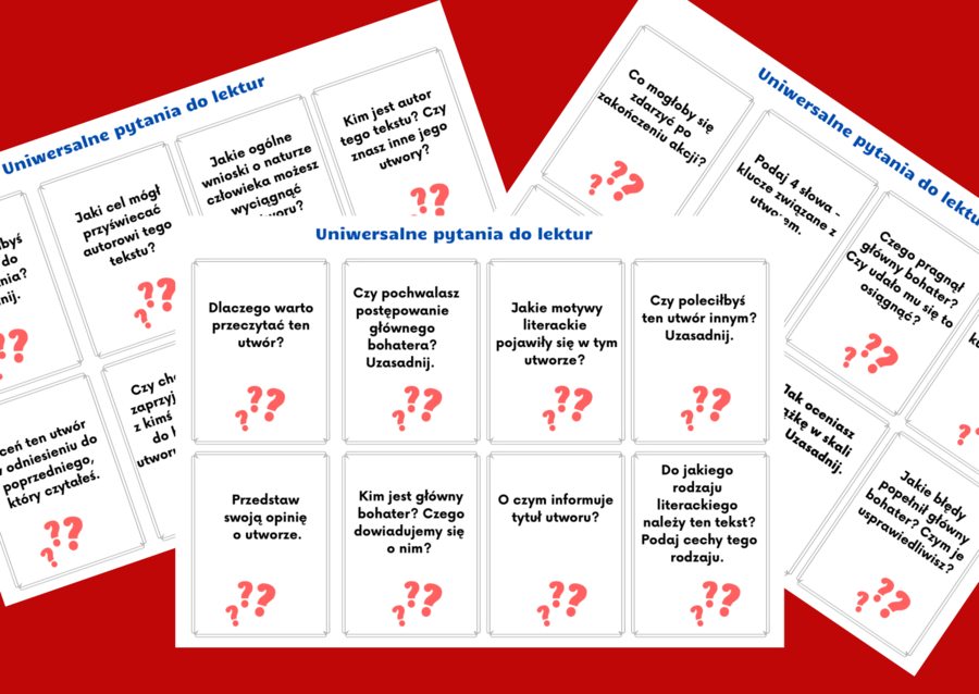 Uniwersalne pytania do lektur - lektury