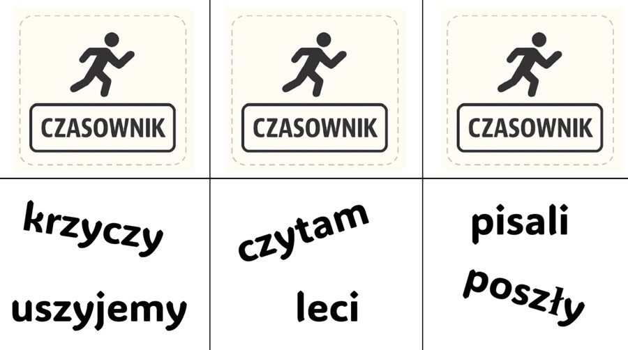 Powtórka gramatyki - memory z częściami mowy