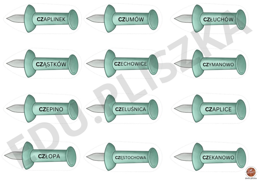 Podróż po Polsce: głoski szumiące - paczka logopedyczna