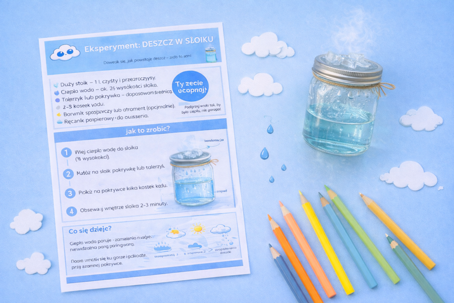Eksperyment: deszcz w słoiku