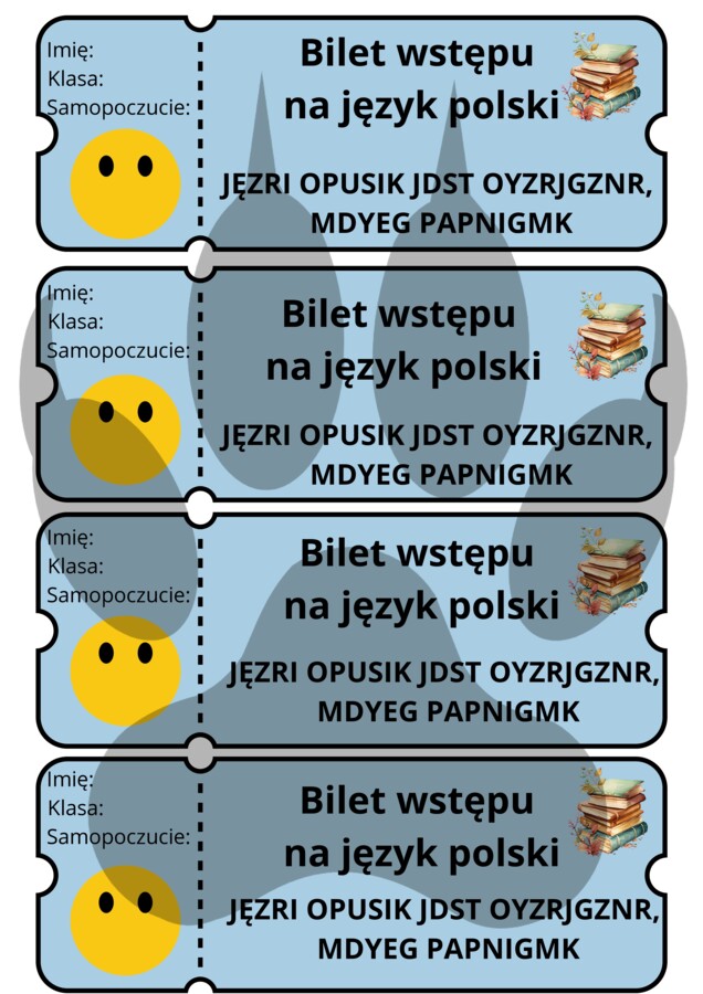 Bilet wstępu na język polski