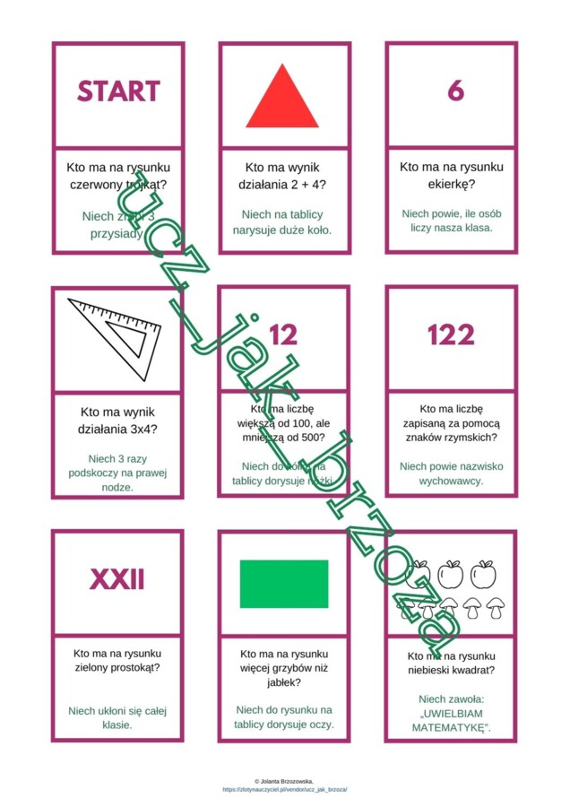 Ja mam, kto ma? Pierwsza lekcja matematyki w klasie 4