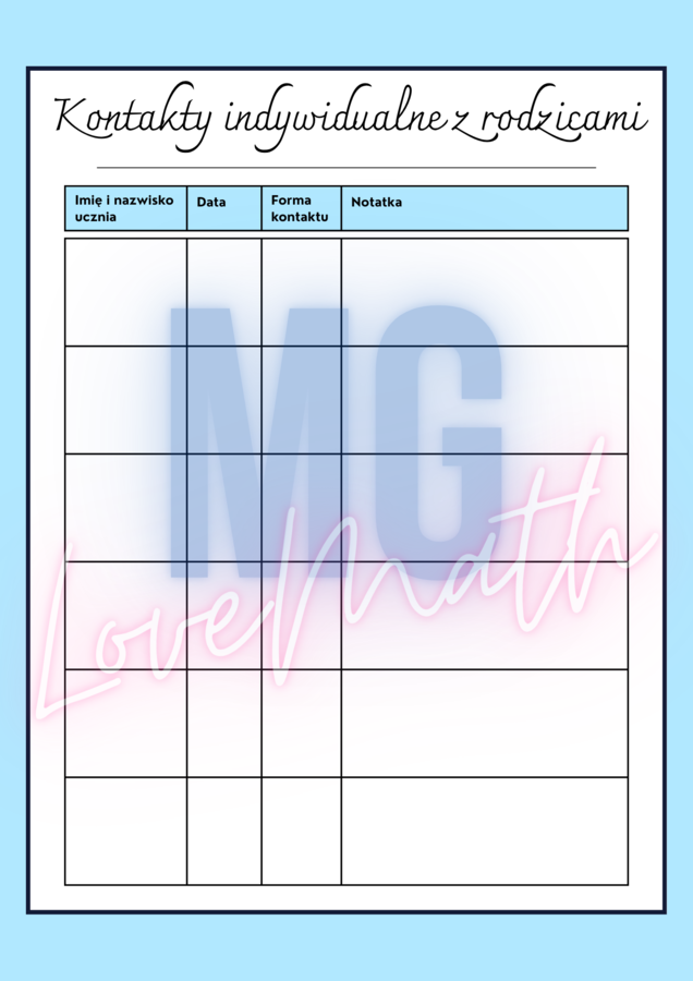 Planer 2025/2026 dla nauczyciela lub wychowawcy