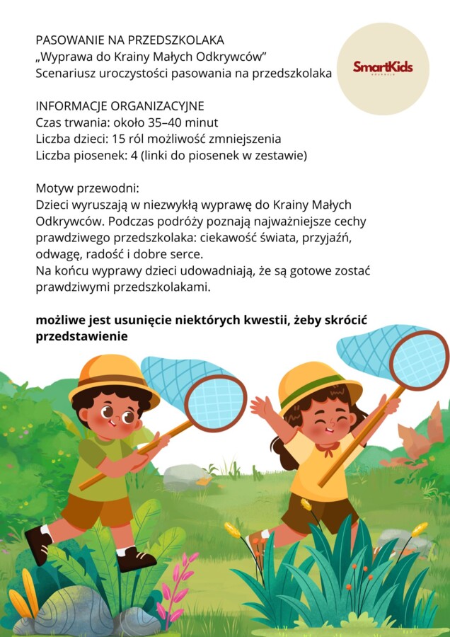 PASOWANIE NA PRZEDSZKOLAKA-SCENARIUSZ+DYPLOM