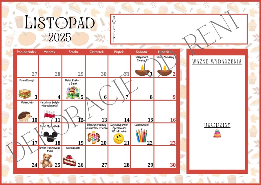 Kalendarz Szkolny 2025/2026 z świętami i dniami nietypowymi