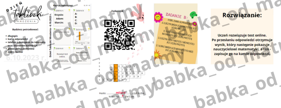 Dzień tabliczki mnożenia - zabawa z kodami QR