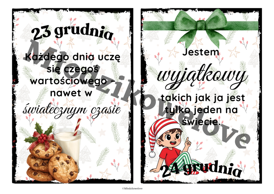 Kalendarz adwentowy-afirmacje