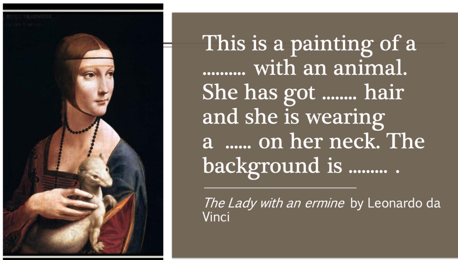 Angielski. Opisywanie obrazów - test z lukami