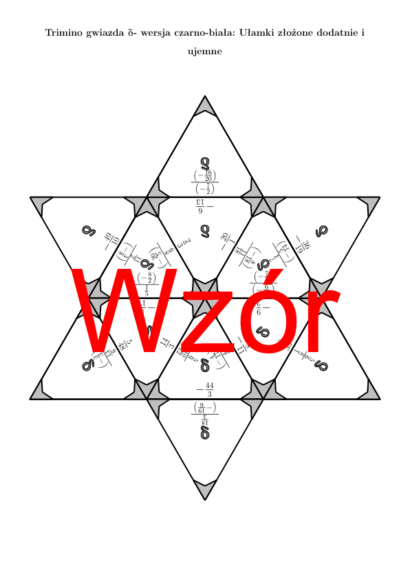 Trimino - Ułamki złożone dodatnie i ujemne | matematyka