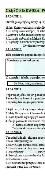 POWTÓRKI PRZED EGZAMINEM. Z BOHATERAMI „Małego Księcia” ANTOINE’A DE SAINT-EXUPÉRY’EGO PRZYPOMINAMY WIADOMOŚCI- INTERPUNKCJA
