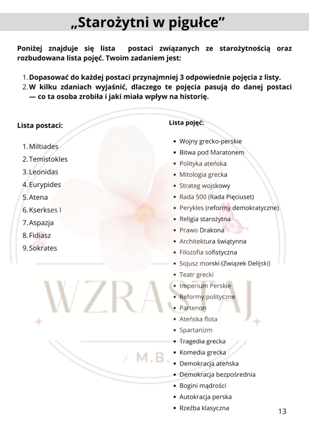 Na osi czasu - starożytność - powtórka do matury