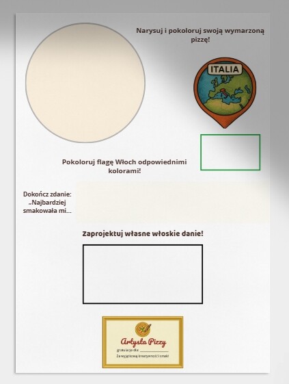 Wspólne gotowanie. Dzień tematyczny. Kuchnia włoska z pizzą i tiramisu