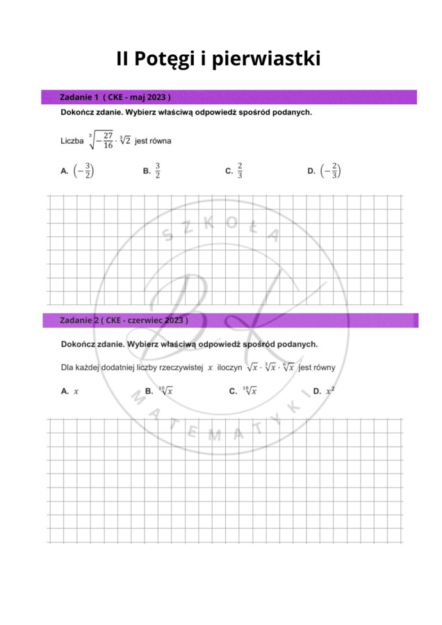 Matematyka bez tajemnic - powtórka do matury na poziomie podstawowym
