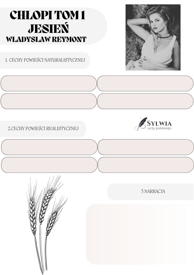 📒Notatnik maturalny „Chłopi" Władysław Reymont