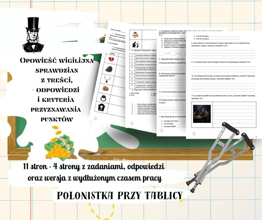 Sprawdzian „Opowieść wigilijna” – wersja standardowa i z dostosowaniem