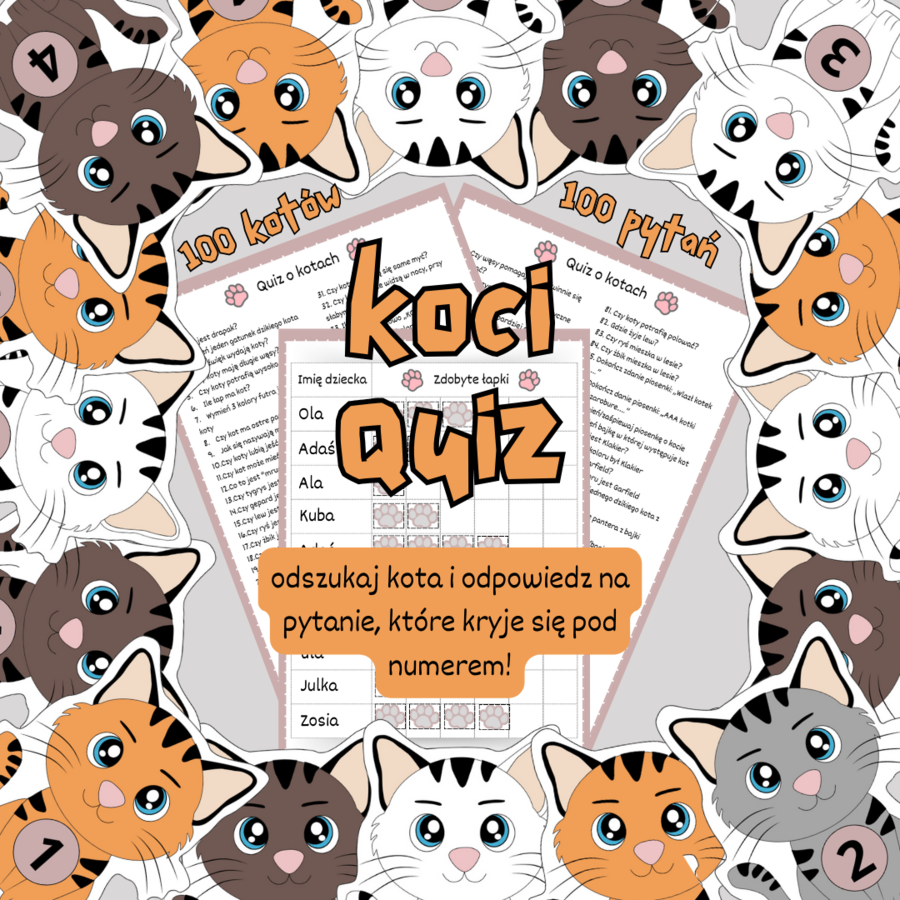Koci QUIZ z zabawą ruchową + ciekawostki