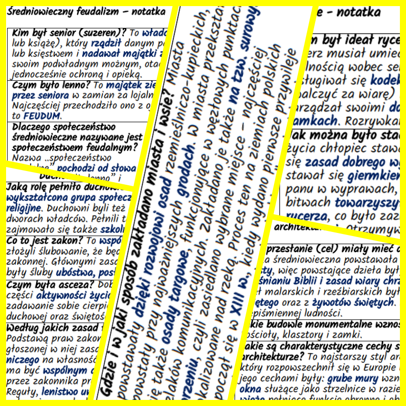 Kościół, społeczeństwo i kultura w średniowieczu – KOMPLET NOTATEK