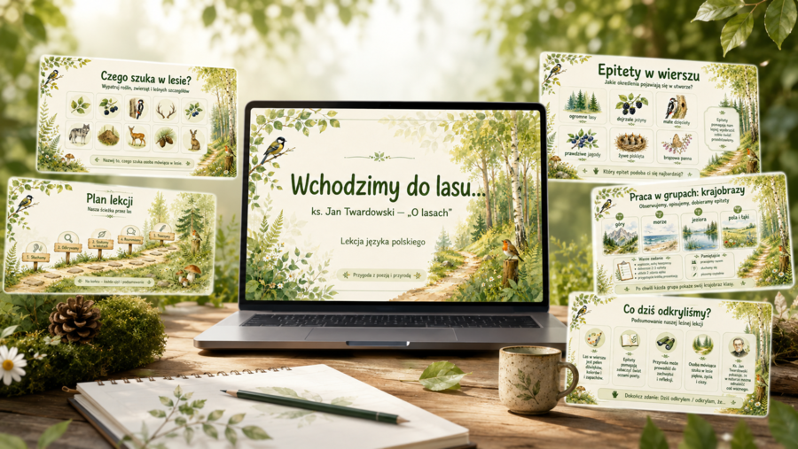Prezentacja. "O lasach" ks. Jan Twardowski.