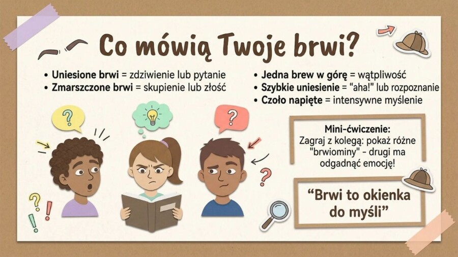 Mowa ciała, Komunikacja niewerbalna - materiały na gazetkę/prezentacje/rewalidację/trening umiejętności społecznych