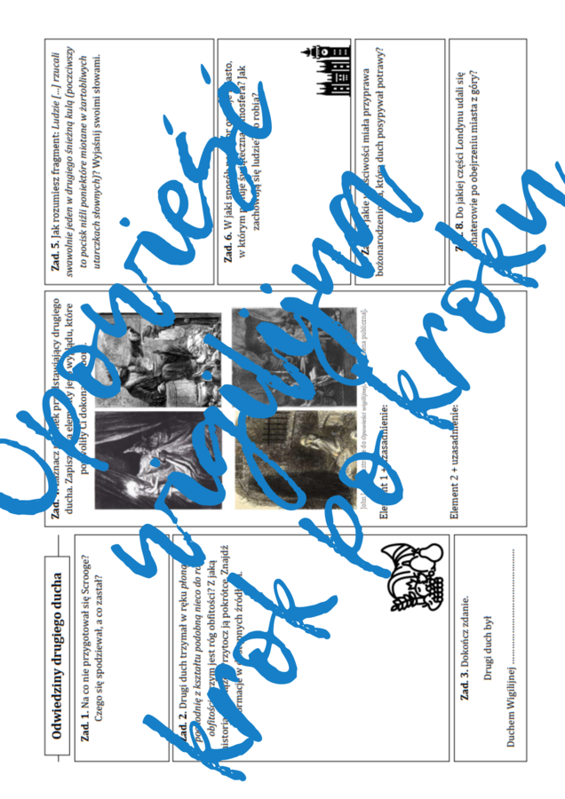 OPOWIEŚĆ WIGILIJNA: Krok po kroku - karta pracy do lektury