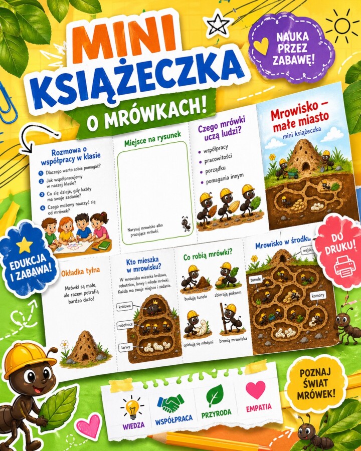 Książeczka składana. Mrowisko - małe miasto