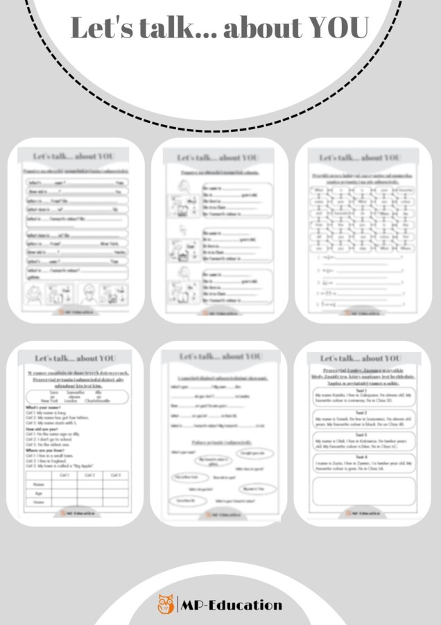 Let's talk... about you - Nauka podstawowych pytań w języku angielskim i przedstawiania się