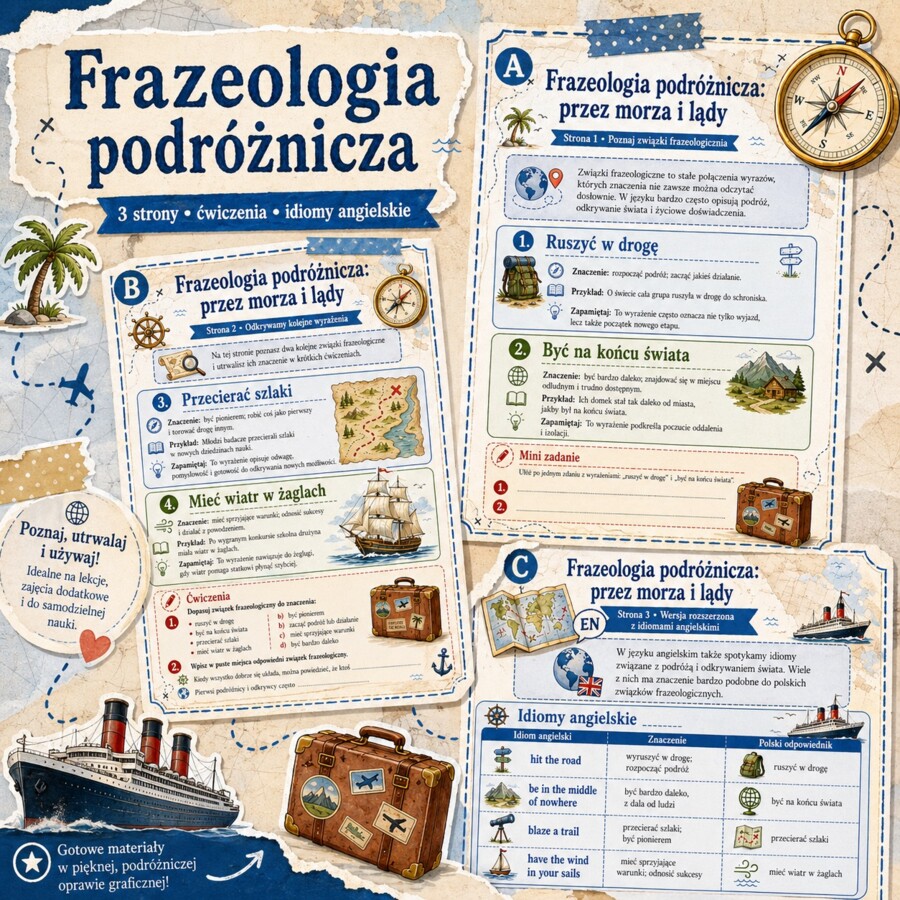 Frazeologia podróżnicza: przez morza i lądy