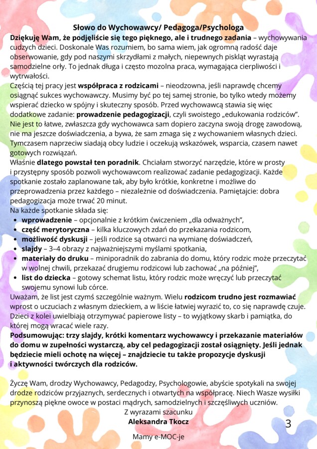 Zebrania z rodzicami - aspekty wychowawczo-pedagogiczne - 4-8 - 20 scenariuszy.