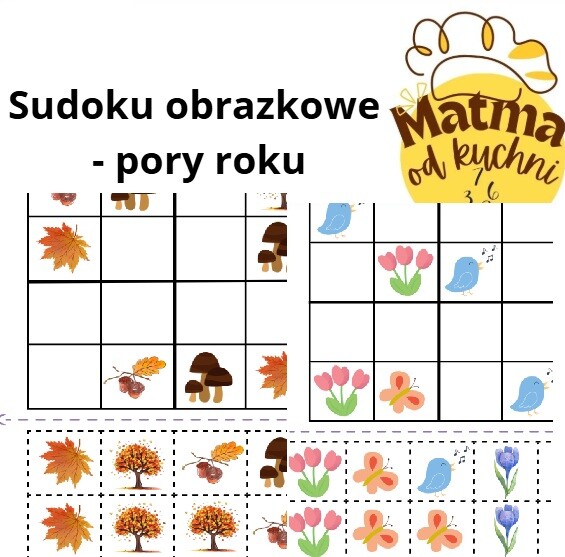 Sudoku obrazkowe - pory roku