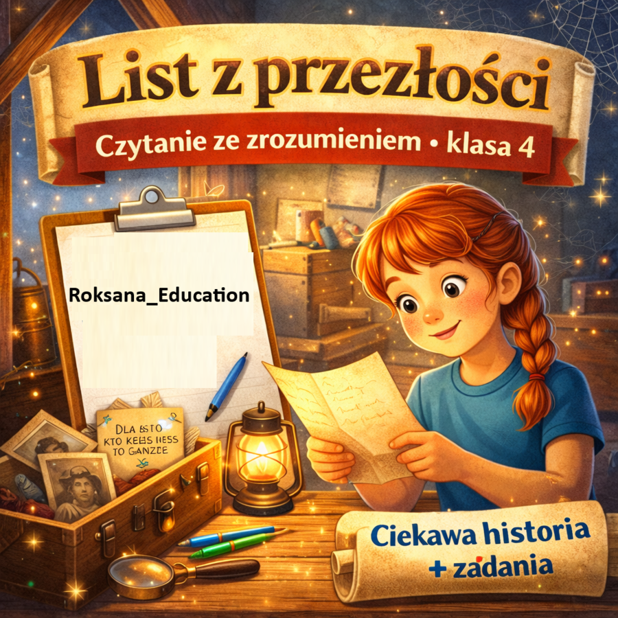 📜 List z przeszłości – czytanie ze zrozumieniem (klasa 4) | karta pracy + zadania